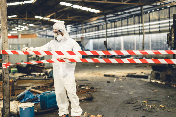 Professional Biohazard Cleanup technician working in Jersey City, NJ